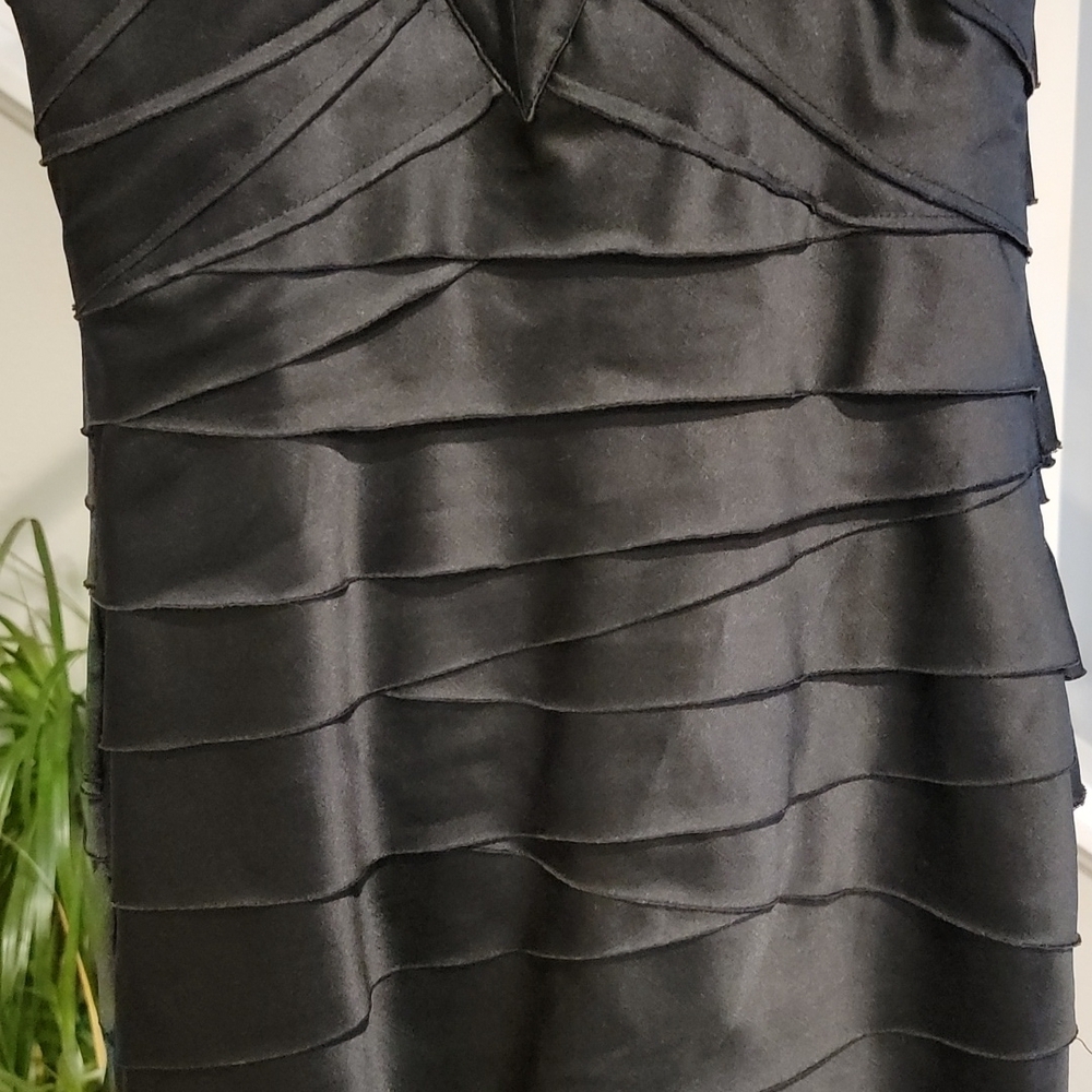 Bebe Black Bandage Halter Bodycon Dress Plunging V Neck Mini XS - Picture 4 of 9
